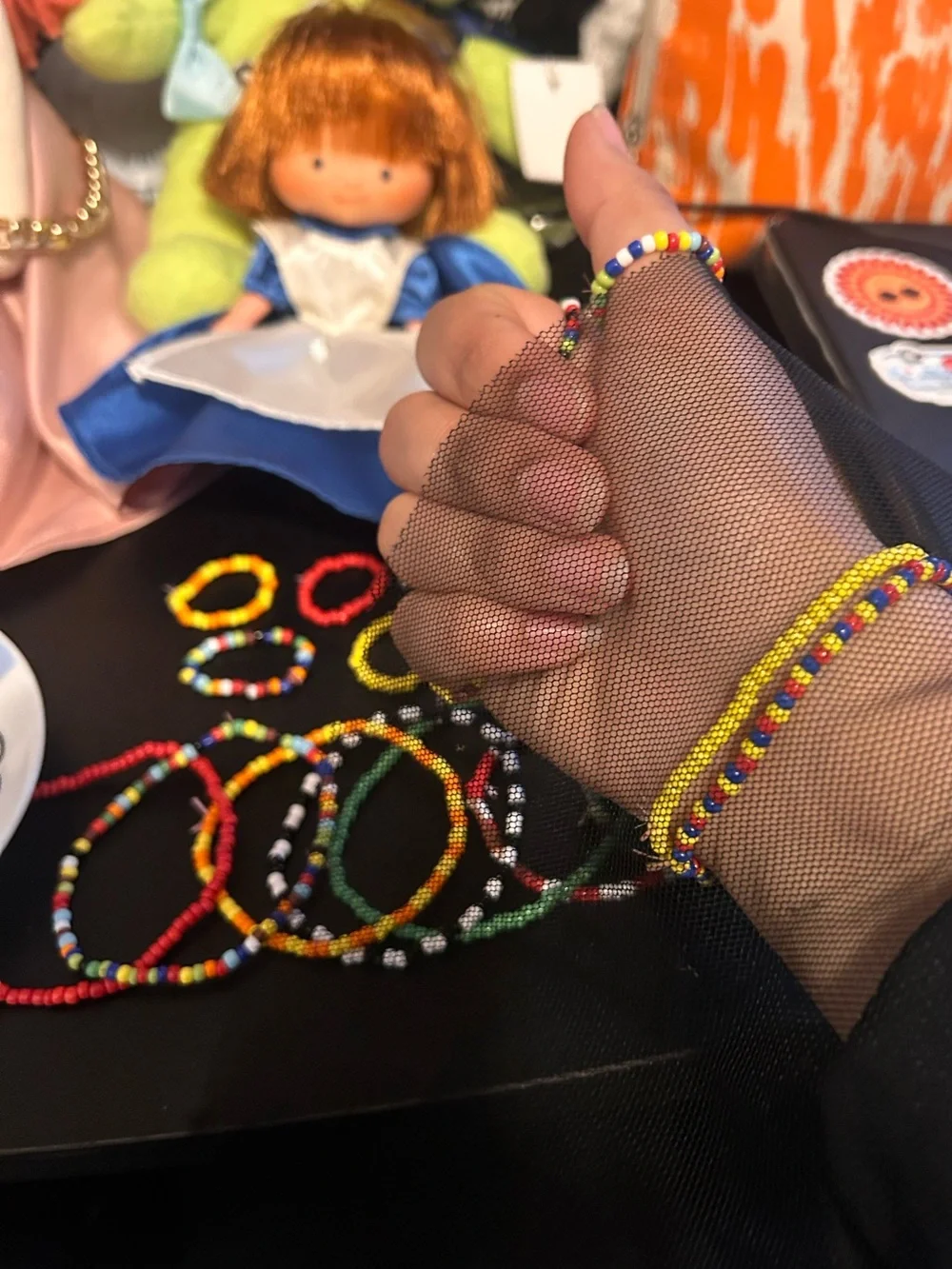 Colorful Kids Beaded Stretch Bracelet Set - Multicolor